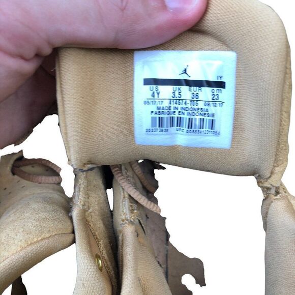 RARE 2017 Air Jordan 13 Retro Wheat Size 5.5 Brown Suede - Picture 5 of 16